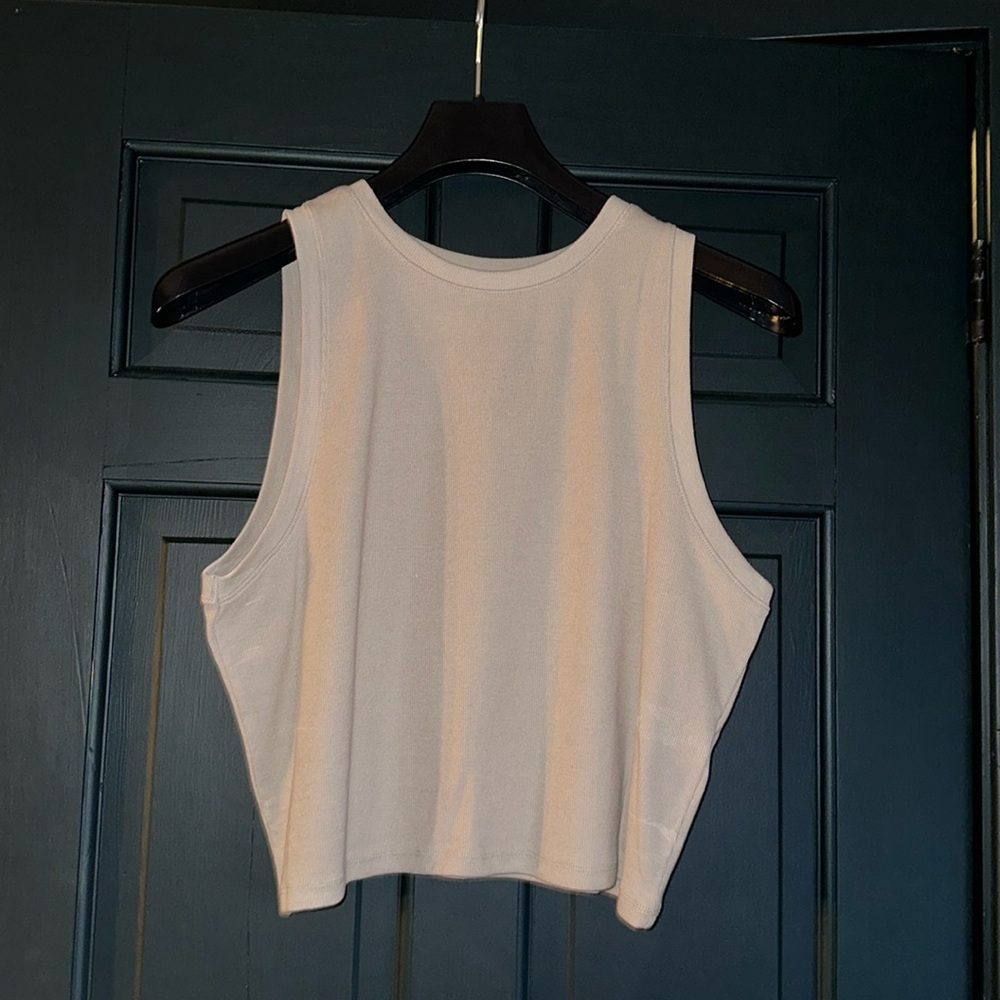 Hollister women’s ribbed high neck tank tan size xxl